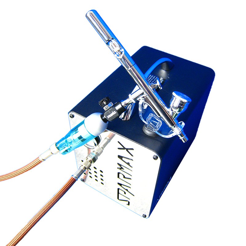 Komplett Airbrush Set Sparmax SP35 mit ARISM Kompressor