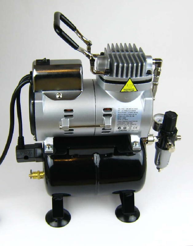 NailArt Komplett Airbrush Set NailArt 9103 Evolution Silverline 2in1